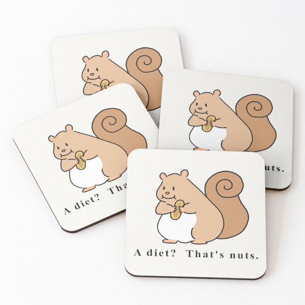 Item preview, Cute Kawaii Fat Chubby Squirrel with Peanut Meme Joke Funny Art Animal   designed and sold by Marinaaa010.