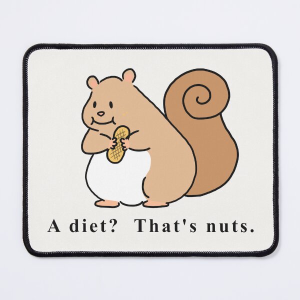 Item preview, Cute Kawaii Fat Chubby Squirrel with Peanut Meme Joke Funny Art Animal   designed and sold by Marinaaa010.