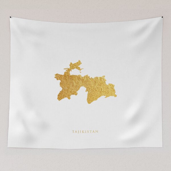 Item preview, Tajikistan Gold Map designed and sold by ArtPrints.