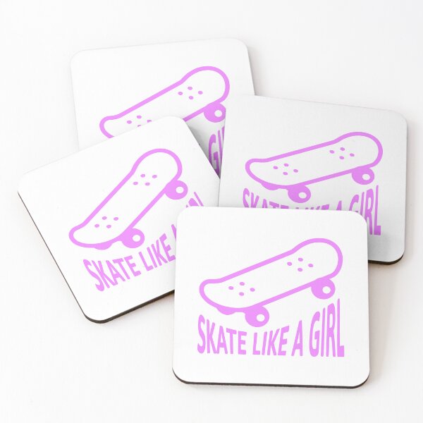 Item preview, Skate Like A Girl! Girl Skateboard Pink designed and sold by PMCreative.