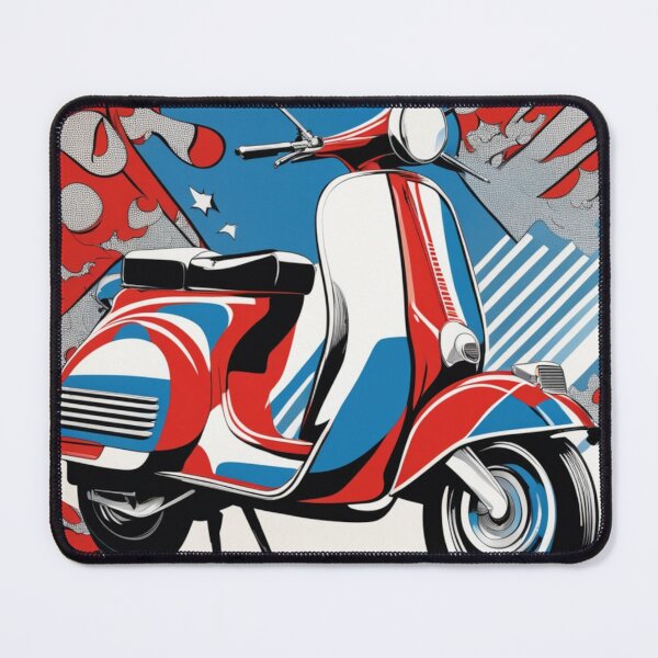 Item preview, Red White Blue pop art Mod Retro Scooter mod design designed and sold by ModSupporters.