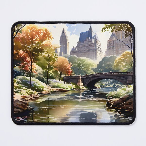 Item preview, Central Park: Tranquil Watercolor Scene Unveiled designed and sold by LSVart.