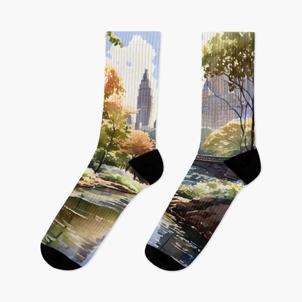 Item preview, Central Park: Tranquil Watercolor Scene Unveiled designed and sold by LSVart.