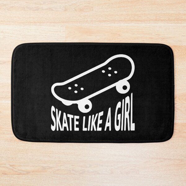Item preview, Skate Like A Girl! Girl Skateboard Black And White designed and sold by PMCreative.