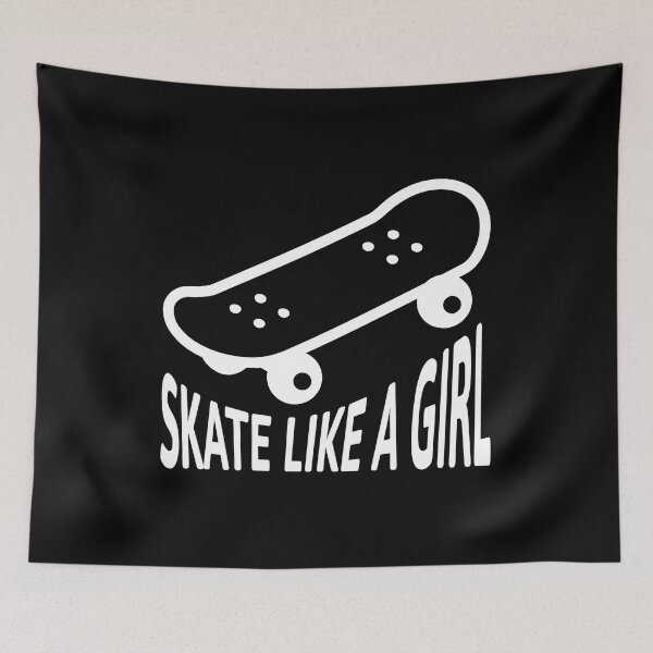 Item preview, Skate Like A Girl! Girl Skateboard Black And White designed and sold by PMCreative.