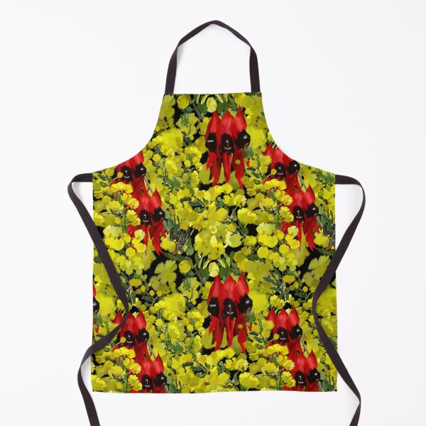 Item preview, 'Wattle-It-Be' Wattle and Sturt Desert Pea Native Flower Seamless Textile Design designed and sold by Venus-in-Virgo.