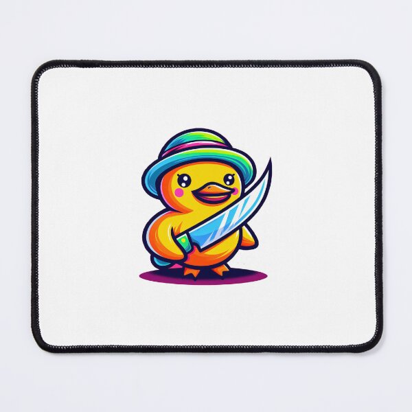 Item preview, funny cute duck holding a knife designed and sold by Pixel Perfect.