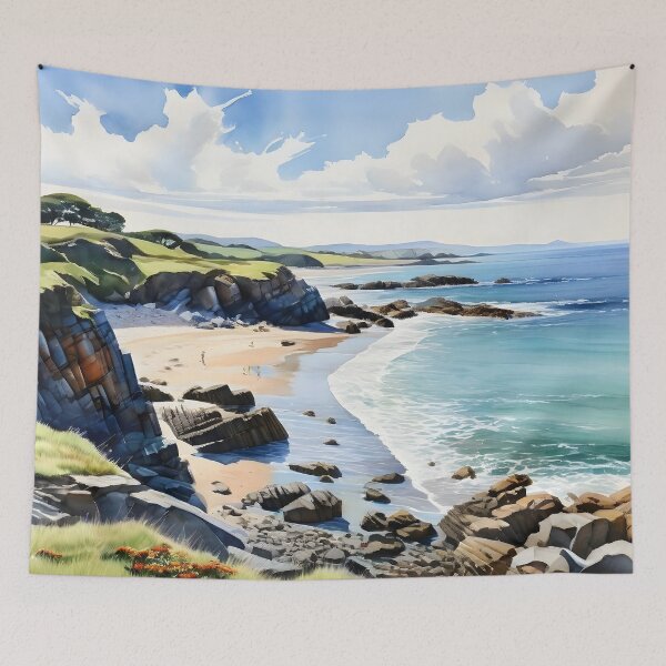 Item preview, Tranquil Beauty: Anglesey Beach in Wales designed and sold by LSVart.