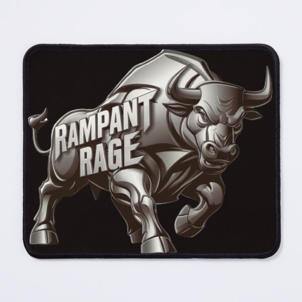 Item preview, Big bull with writing Rampant Rage designed and sold by smartlogo_factory.
