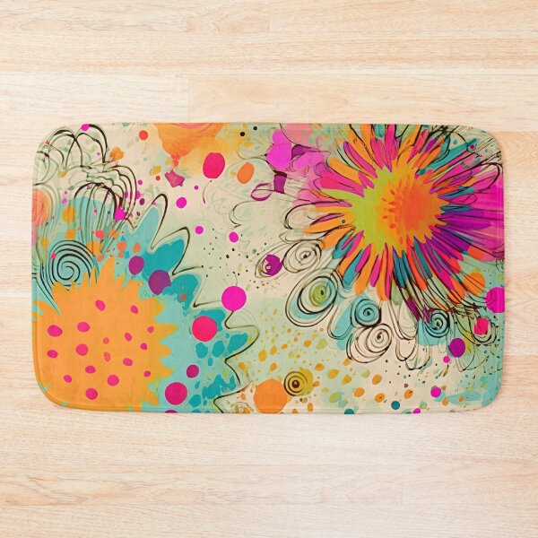 Item preview, Vibrant Floral Retro Psychedelic Pattern designed and sold by bubblegoth.