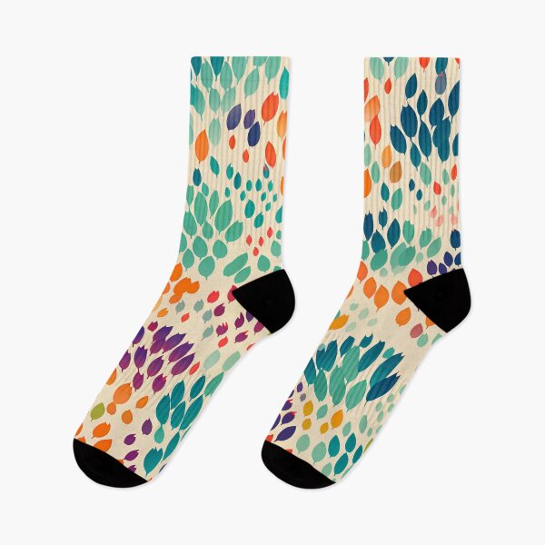 Item preview, Colorful Abstract Floral Stamp Pattern designed and sold by bubblegoth.