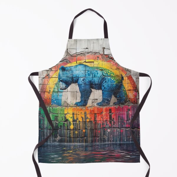 Item preview, blue, bear, graffiti, rainbow designed and sold by Agarweinchtien.