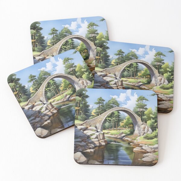 Item preview, Carrbridge in Scotland: Watercolor Landscape Serenity designed and sold by LSVart.