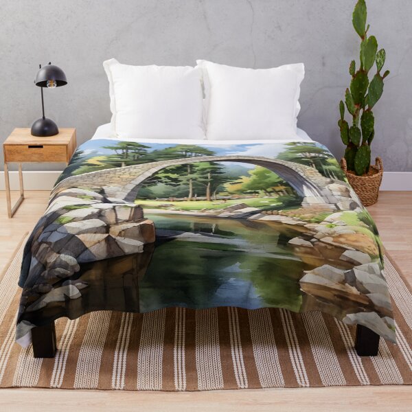 Item preview, Carrbridge in Scotland: Watercolor Landscape Serenity designed and sold by LSVart.
