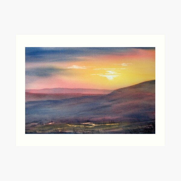 Sunset on Rosedale Head Art Print