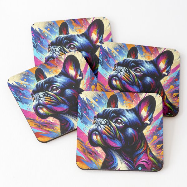 Item preview, French Bulldog Black Dog Acrylic Print Doggo Portrait Pet Lovers designed and sold by Puppy Puzzles Plus.
