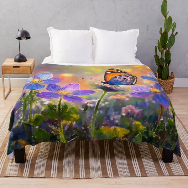 Item preview, Butterfly in the Wildflowers at Sunrise designed and sold by Lee Hiller Designs.