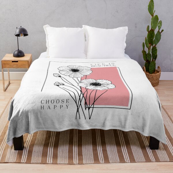 Item preview, CHOOSE HAPPY, FLORAL ART designed and sold by Pixel Perfect.