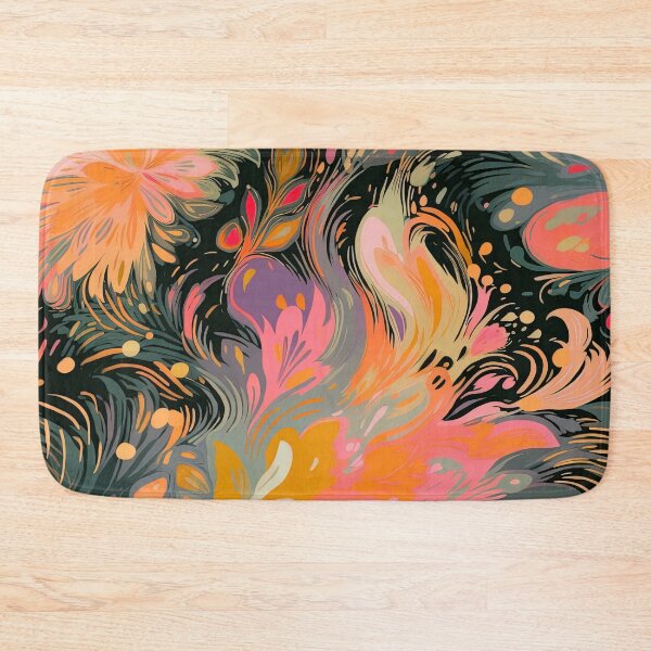 Item preview, Abstracl Vibrant Floral Swirl Pattern designed and sold by bubblegoth.