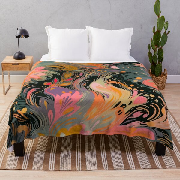 Item preview, Abstracl Vibrant Floral Swirl Pattern designed and sold by bubblegoth.