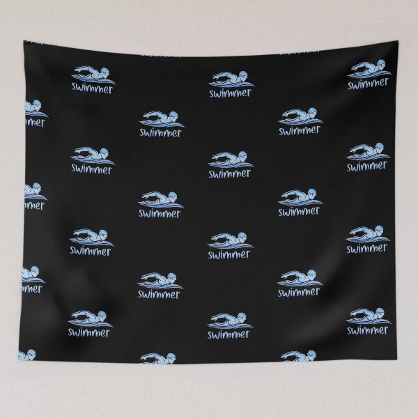 Item preview, Elegant black Blue swimmer ,Swim Swimming Pool dive sport  designed and sold by SOUFIANE1991.