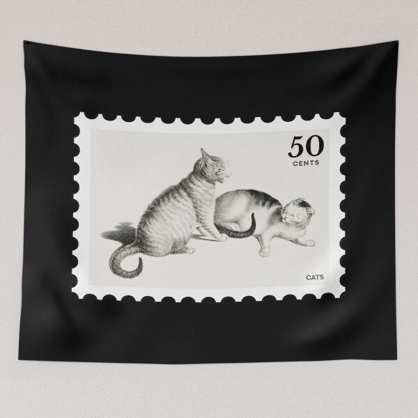 Item preview, Vintage Cats stamp designed and sold by RabbitK.