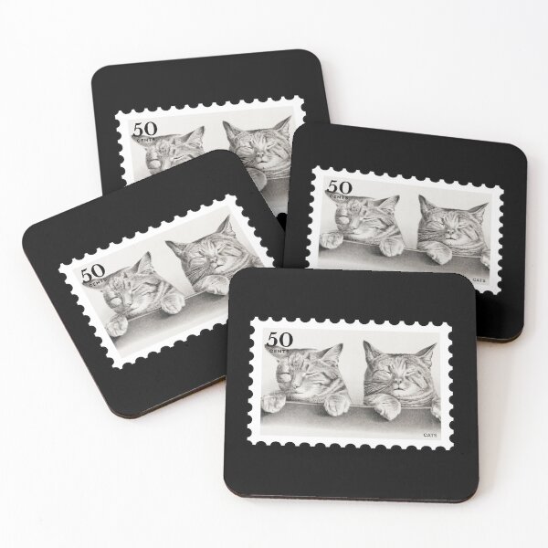 Item preview, Vintage Cats stamp designed and sold by RabbitK.