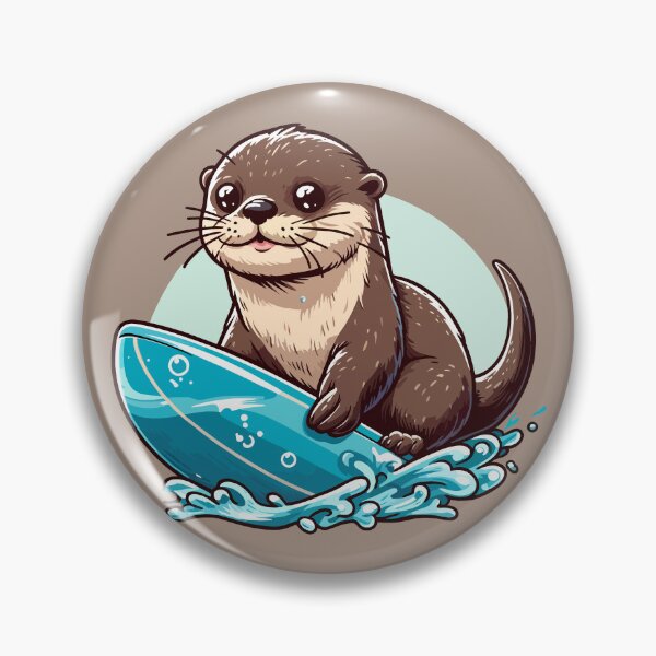 Item preview, Cute Surfing Otter designed and sold by Coffee Lifestyle.