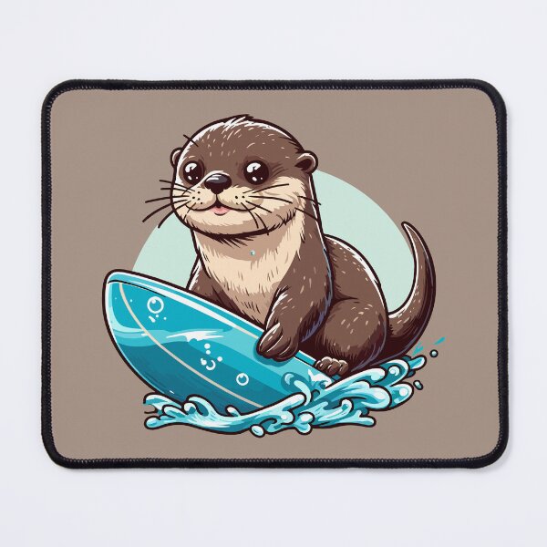 Item preview, Cute Surfing Otter designed and sold by Coffee Lifestyle.