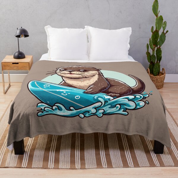 Item preview, Cute Surfing Otter designed and sold by Coffee Lifestyle.