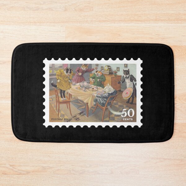 Item preview, Vintage Cat Art stamp designed and sold by RabbitK.