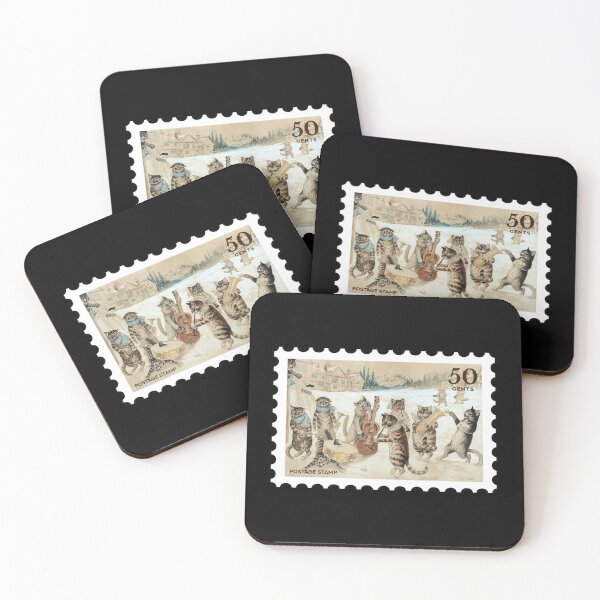 Item preview, Vintage Cat Art stamp designed and sold by RabbitK.