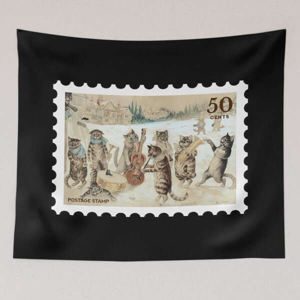 Item preview, Vintage Cat Art stamp designed and sold by RabbitK.