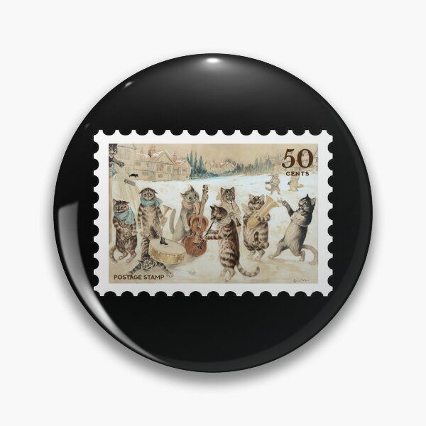 Item preview, Vintage Cat Art stamp designed and sold by RabbitK.