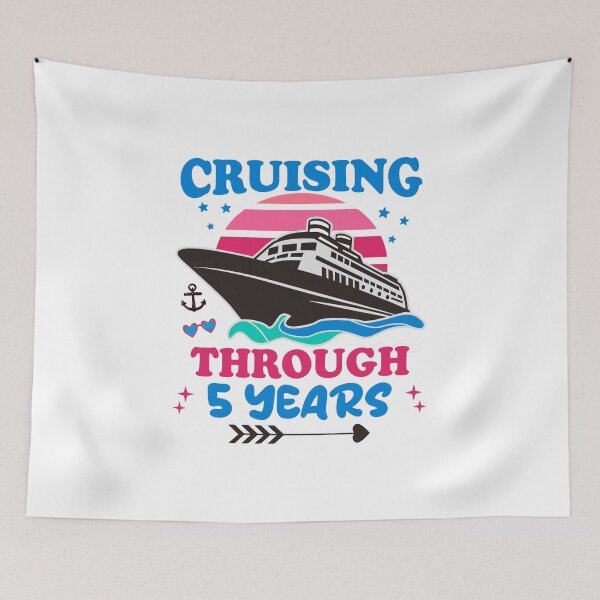 Item preview, Cruising Through 5 Years Wedding Anniversary designed and sold by HandicraftArt.
