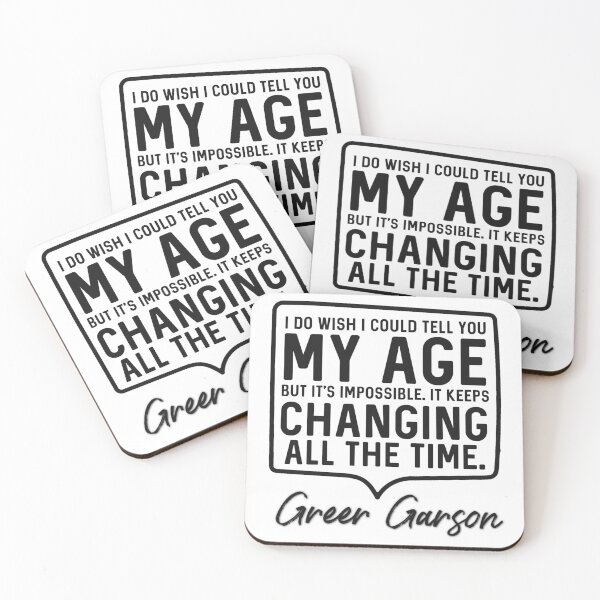 Item preview, Greer Garson Quote on aging designed and sold by Arkadina.