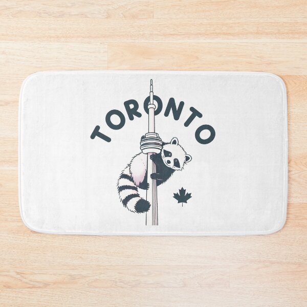 Item preview, Toronto Raccoon Climbing CN Tower Skyline designed and sold by HowToCanadian.