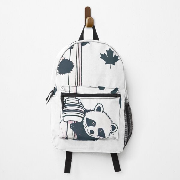 Item preview, Toronto Raccoon Climbing CN Tower Skyline designed and sold by HowToCanadian.