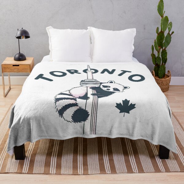 Item preview, Toronto Raccoon Climbing CN Tower Skyline designed and sold by HowToCanadian.