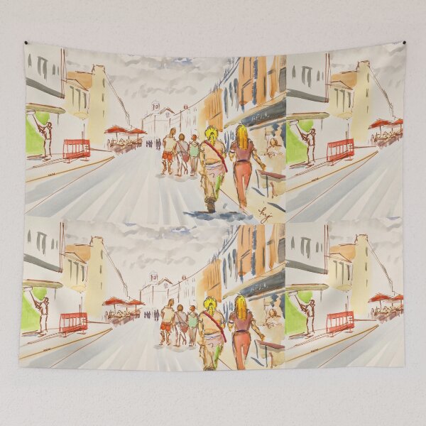 Item preview, Cardiff City Centre Painting designed and sold by MikeJory.