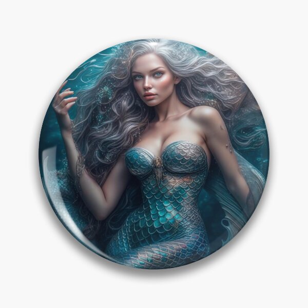 Item preview, Teal and Silver Mermaid designed and sold by Fantasy-Fashion.