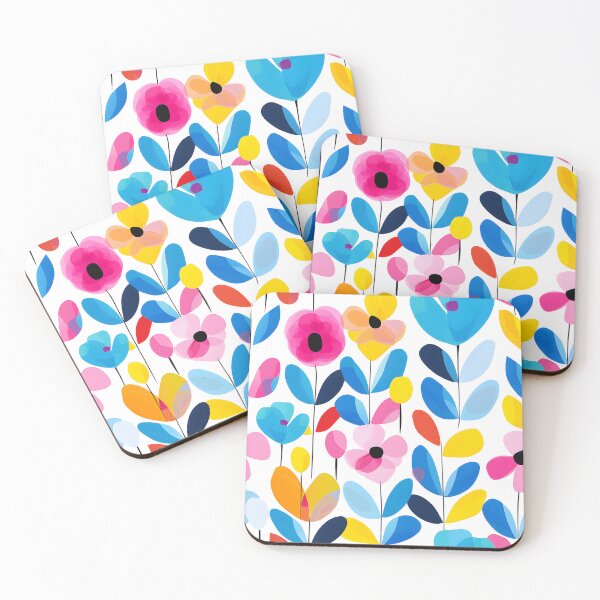Item preview, Colorful Watercolor Abstract Flowers Painting Art Print designed and sold by MatildaAndSons.