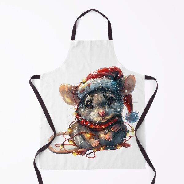 Item preview, Festive Mouse Sticker with Christmas Lights and Santa Hat designed and sold by tjnextgen99.
