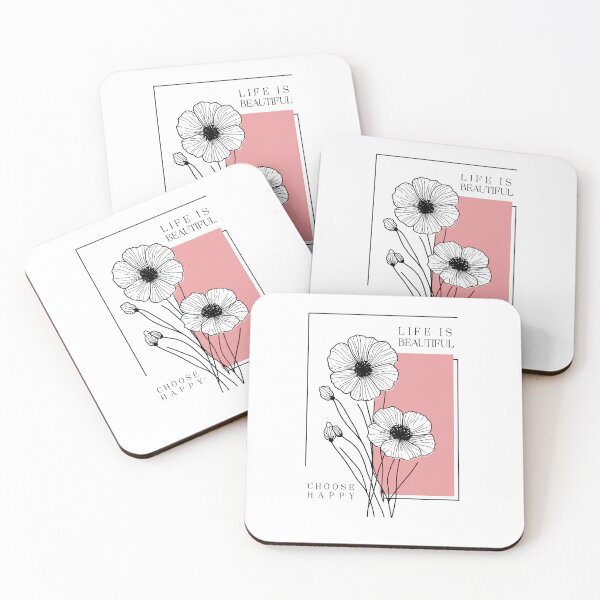 Item preview, CHOOSE HAPPY, FLORAL ART designed and sold by Pixel Perfect.