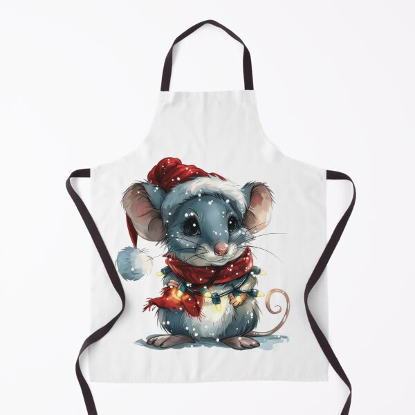 Item preview, Holiday Mouse with Lights, Santa Hat, and Scarf Sticker designed and sold by tjnextgen99.