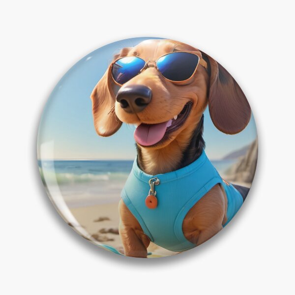 Item preview, Dachshund on Beach designed and sold by CharlieBDesign.