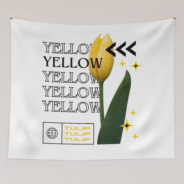 Item preview, Yellow Flower with Black Text  designed and sold by AveryZi.