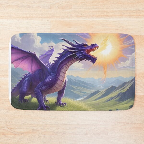 Item preview, Purple Dragon Breathing Fire designed and sold by BougieSouthern.