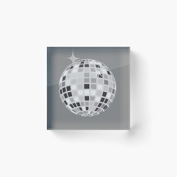 Item preview, Glamorous Modern Grey Silver Disco Ball designed and sold by pink-cowboy.