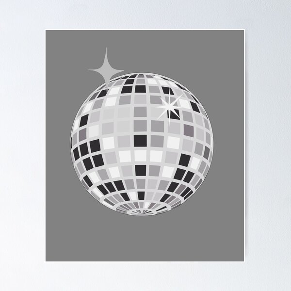 Item preview, Glamorous Modern Grey Silver Disco Ball designed and sold by pink-cowboy.